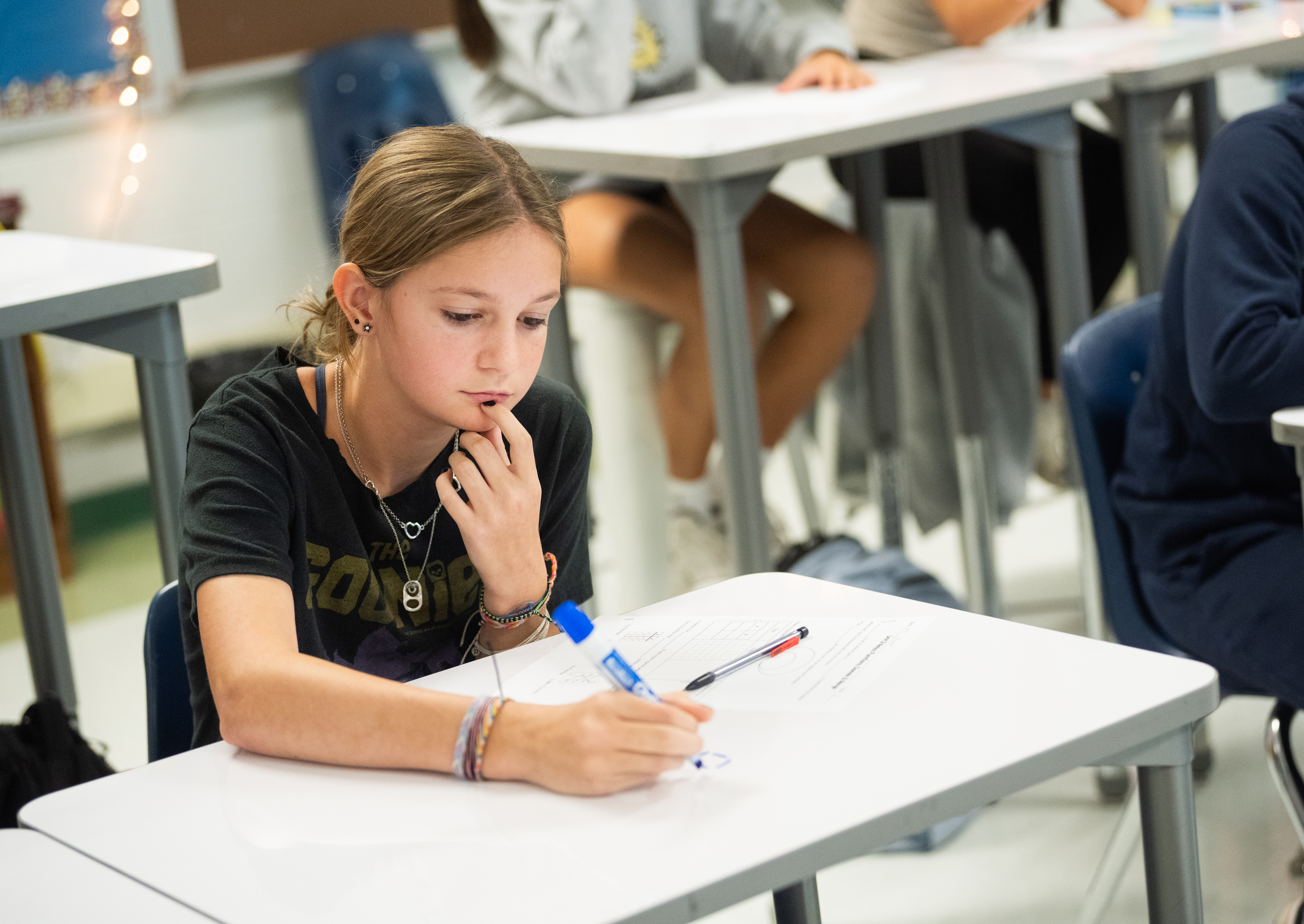 student as a desk